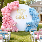 6FT Double-Sided Round Backdrop Cover, White Round Arch Cover