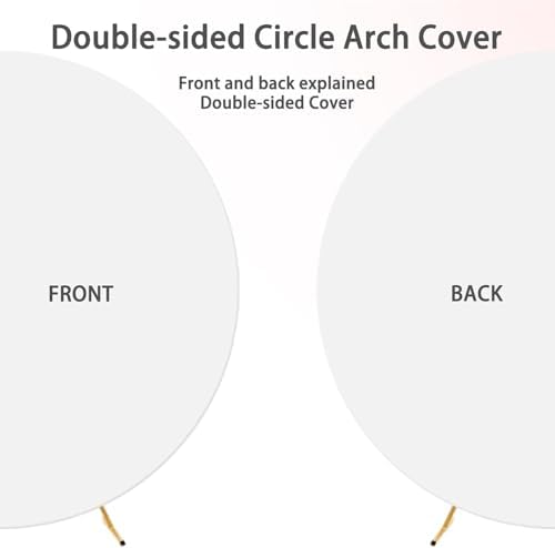 6FT Double-Sided Round Backdrop Cover, White Round Arch Cover, alternate view 4