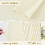 6ft Draped Arch Covers Beige Wedding Arch Backdrop Cover Arch Covers Stretchy Backdrop Beige Photo Booth Spandex, alternate