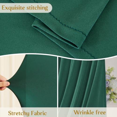 6ft Draped Arch Covers Hunter Green Wedding Arch Backdrop Cover Arch Covers Stretchy Backdrop Photo Booth, alternate view 5