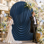 6ft Draped Arch Covers Navy Blue Wedding Arch Backdrop Cover Arch Covers Stretchy Backdrop Navy Blue Photo Booth, alternate