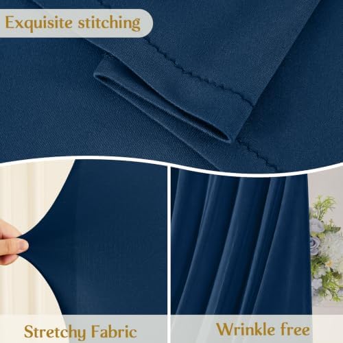 6ft Draped Arch Covers Navy Blue Wedding Arch Backdrop Cover Arch Covers Stretchy Backdrop Navy Blue Photo Booth, alternate