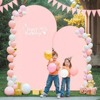 6FT Dusty Rose Arch Cover - Polyester Fitted Wedding Arch Stand Covers Round Top Chiara Arch Backdrop Cover for, alternate