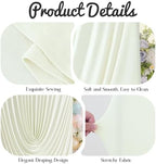6FT Elegant Draped Arch Cover, Ivory Wedding Arch Backdrop Cover, Stretchy Backdrop Arch Cover for Wedding, alternate view 6