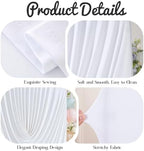 6FT Elegant Draped Arch Cover, White Wedding Arch Backdrop Cover, Stretchy Backdrop Arch Cover for Wedding, alternate view 6