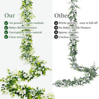 6FT Eucalyptus Garland with Flowers, 6 Pack Artificial Greenery Garland Hanging Summer Eucalyptus Garland, alternate view 6