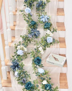 6Ft Eucalyptus Garland with Flowers, Flower Garland Decorations, alternate view 2