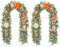6Ft Fall Garland Decor, 2 Pack Eucalyptus Flower Garland for Table