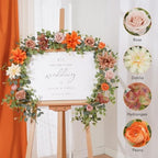6Ft Fall Garland Decor, 2 Pack Eucalyptus Flower Garland for Table, alternate view 4