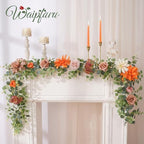 6Ft Fall Garland Decor, 2 Pack Eucalyptus Flower Garland for Table, alternate view 6
