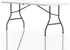 6ft Fold-in-Half Blow Molded Folding Table, Indoor/Outdoor, Comfort Handle, Lightweight Plastic Construction, alternate view