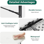 6FT Folding Table 2 Pack, Heavy Duty Plastic Table with Handel, 400 lbs Portable Table, Reinforced Steel Legs, alternate view