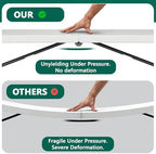 6FT Folding Table 2 Pack, Heavy Duty Plastic Table with Handel, 400 lbs Portable Table, Reinforced Steel Legs, alternate view
