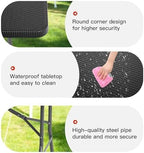 6FT Folding Table | Black Ratten | Portable Plastic Table, alternate view 6