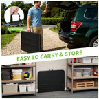 6FT Folding Table | Black Wood Grain | Portable Plastic Table, alternate view 6