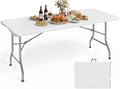 6ft Folding Table, Foldable Dining Indoor Outdoor White
