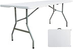 6ft Folding Table Heavy Duty Plastic Portable Picnic Table