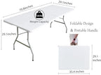 6ft Folding Table Heavy Duty Plastic Portable Picnic Table, alternate view 3