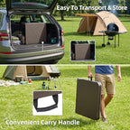 6FT Folding Table Portable Picnic Table Heavy-Duty Fold-in-Half Utility 6 Foot Foldtable Table with Carry Handle, alternate
