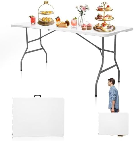 6FT Folding Table, Versatile Foldable Table, Portable