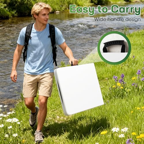 6FT Folding Table | White | Portable Plastic Table, alternate view 7