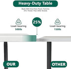 6ft Folding Table with Handle, Heavy Duty Plastic Table, 300 lbs Portable Table, Reinforced Steel Legs, High, alternate view