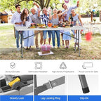 6FT Folding Tables for Camping Party Picnic, School, 6 Pack, White in White, alternate view 4