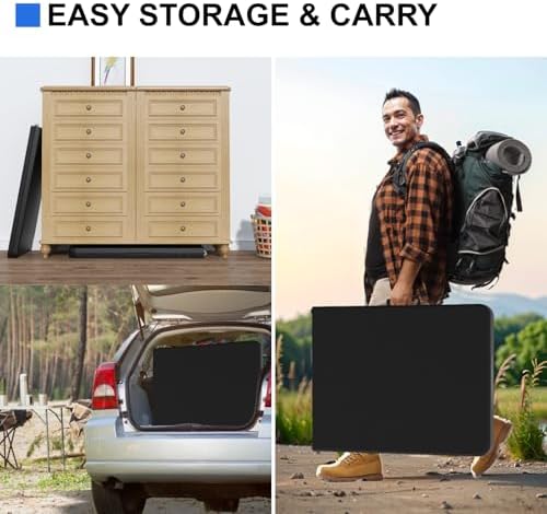 6FT Folding Tables for Camping Party Picnic, School, 8 Pack, Black in Black, alternate view 5