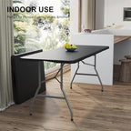 6FT Folding Tables for Camping Party Picnic, School, 8 Pack, Black in Black, alternate view 7