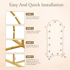 6FT Gold Heavy-Duty Metal Wedding Arch Backdrop Stand, Balloon Arch Frame for Flowers & Fabric, Ideal for, alternate view 5