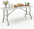 6FT Heavy Duty Folding Table, Portable Utility Table for Parties, Events, and Dining, Supports up to 330 lbs