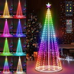 6FT LED Smart Christmas Tree - Outdoor & Indoor Lighted Christmas Tree Decorations Indoor Christmas Cone Tree