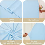 6FT Light Blue Arch Backdrop Cover - Stretchy Spandex Fabric Fitted Round Top Chiara Backdrop Arch Covers for, alternate view