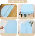 6FT Light Blue Arch Backdrop Cover - Stretchy Spandex Fabric Fitted Round Top Chiara Backdrop Arch Covers for, alternate view