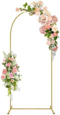 6FT Metal Arch Backdrop Stand, Gold Balloon Arch Stand