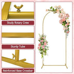 6FT Metal Arch Backdrop Stand, Gold Balloon Arch Stand, alternate view 4