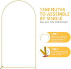 6FT Metal Arch Backdrop Stand, Gold Wedding Arch Backdrop Stand, Balloon Arch Frame for Wedding Birthday Party, alternate