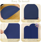 6FT Navy Blue Arch Backdrop Cover - Stretchy Spandex Fabric Fitted Round Top Chiara Backdrop Arch Covers for, alternate view