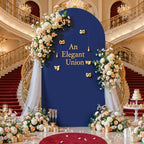 6FT Navy Blue Arch Backdrop Cover - Stretchy Spandex Fabric Fitted Round Top Chiara Backdrop Arch Covers for, alternate view