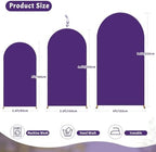 6FT Purple Arch Backdrop Cover - Polyester Fitted Wedding Arch Stand Covers Round Top Chiara Arch Backdrop Cover, alternate