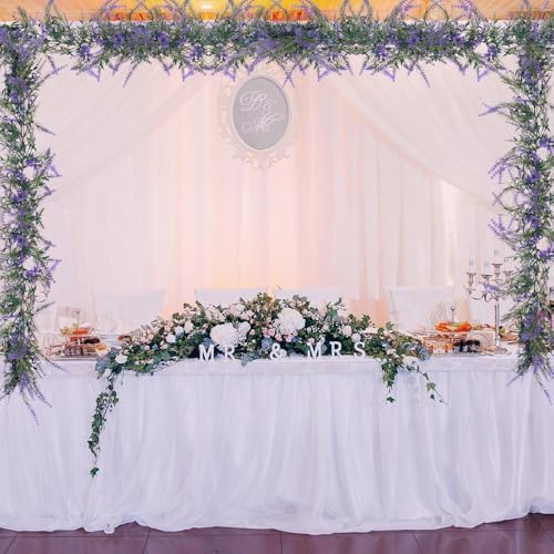 6Ft Purple Lavender Artificial Garland Decor, Spring Summer All Year Lavender Deep Purple Garland, Green Wreath, alternate