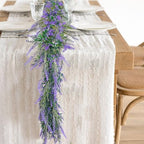 6Ft Purple Lavender Artificial Garland Decor, Spring Summer All Year Lavender Deep Purple Garland, Green Wreath, alternate