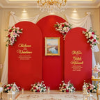 6FT Red Arch Backdrop Cover - Stretchy Spandex Fabric Fitted Round Top Chiara Backdrop Arch Covers for Wedding, alternate