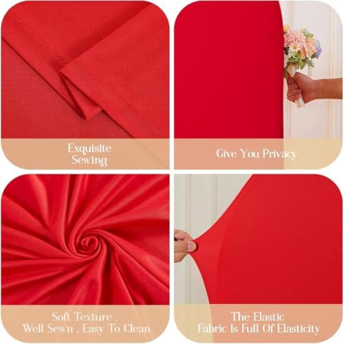 6FT Red Arch Backdrop Cover - Stretchy Spandex Fabric Fitted Round Top Chiara Backdrop Arch Covers for Wedding, alternate