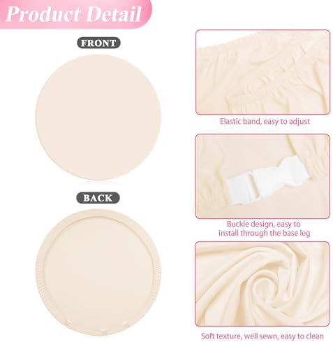 6FT Round Backdrop Cover Beige Round Arch Covers Backdrop, alternate view 3