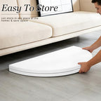 6FT Round Folding Table White Fold-in-Half with Carrying Handle Portable Plastic Card Table for Indoor or, alternate view 3