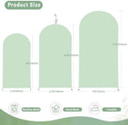 6FT Sage Green Arch Cover - Polyester Fitted Wedding Arch Stand Covers Round Top Chiara Arch Backdrop Cover for, alternate