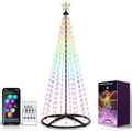 6FT Smart Cone Christmas Tree Lights, RGB Color Changing, 235 LED