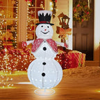 6FT Snowman Outdoor Christmas Decorations with 190 LED Lights, Lighted Snowman with Top Hat + Vest + Glove for, alternate