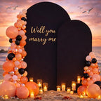 6FT Spandex Arch Cover - Round Top Wedding Arch Stand & Backdrop Cover for All Events: Bridal & Baby Showers, alternate view